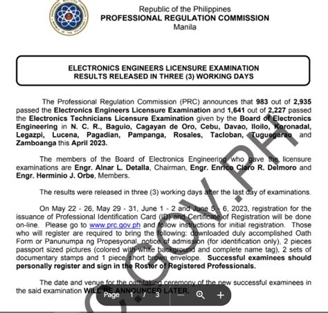 prc ece board exam 2023|PROFESSIONAL REGULATORY BOARD OF ELECTRONICS .